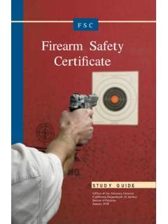 Firearm Safety Certiﬁcate .